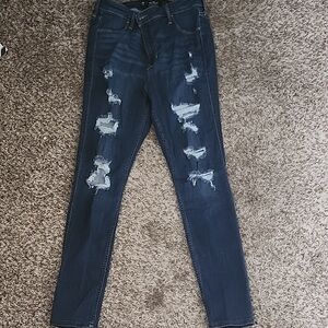 Distressed Blue Jeans